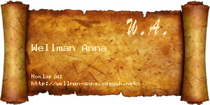Wellman Anna névjegykártya